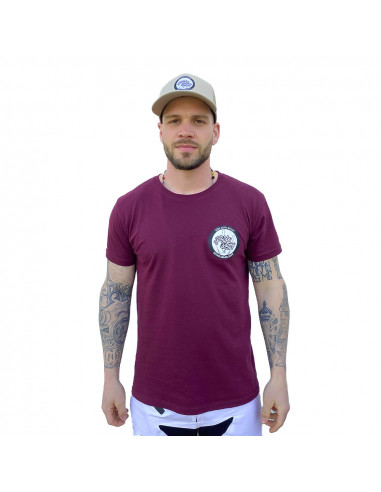 T-Shirt Pride Cool Patch Burgundy