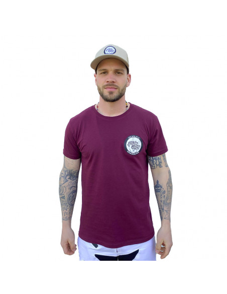 T-Shirt Pride Cool Patch Burgundy
