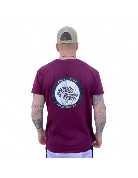 T-Shirt Pride Cool Patch Burgundy