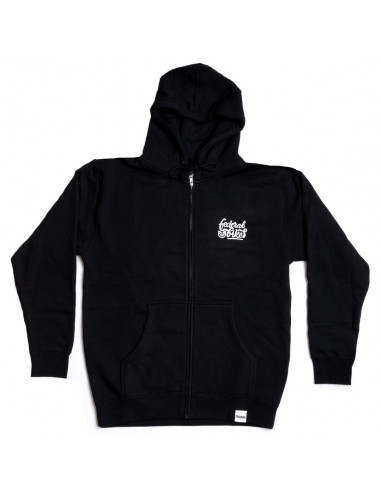 Federal Script Zip Hoodie Black