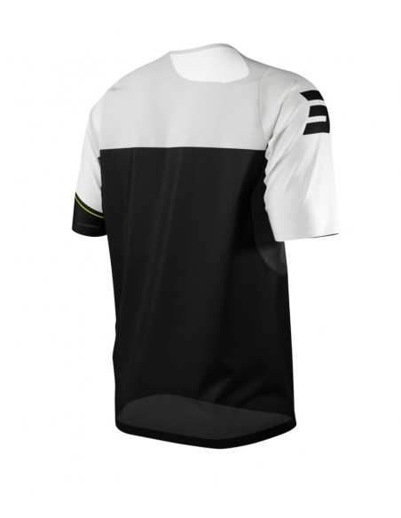 Maillot Manches Courtes Shot Revolt Noir/Blanc Enfant