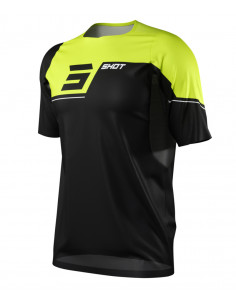 Shot Revolt Black/Yellow Short Sleeves  Jersey