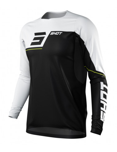 Maillot Manches Longues Shot Revolt Noir/Blanc