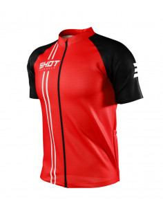 Maillot Manches Courtes Shot Unlimited Zip Rouge