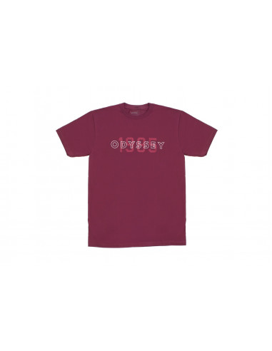 Tee Shirt Odyssey Overlap Bordeaux