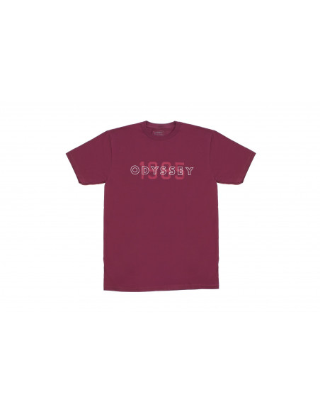 Odyssey Overlap T-Shirt Burgundy