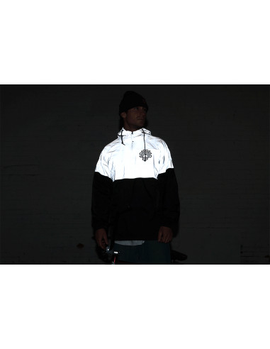 Odyssey Monogram Windbreaker Jacket Silver Reflective / Black