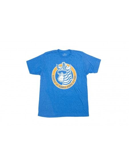 Tee Shirt Fairdale Debra Zebra Heather Royal Bleu