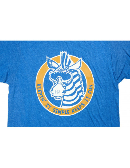 Tee Shirt Fairdale Debra Zebra Heather Royal Bleu