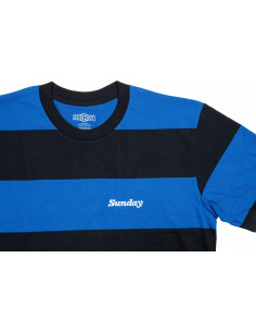Sunday Game T-Shirt Blue/Black Stripes 2