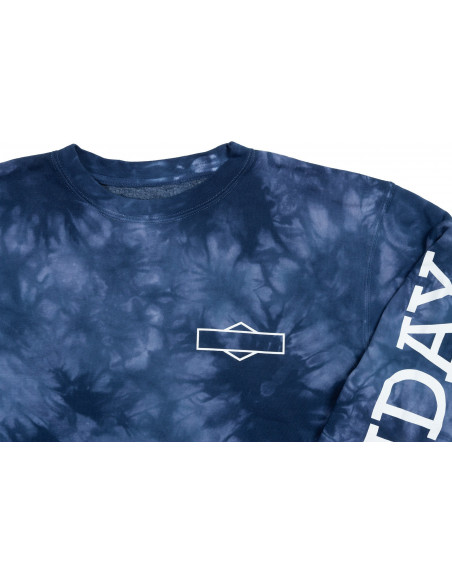 Sunday Rockwell Box Long Sleeve T-Shirt Tie-Dye Navy