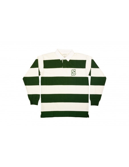 Tee Shirt Manches Longues Sunday Game Rugby Blanc / Vert