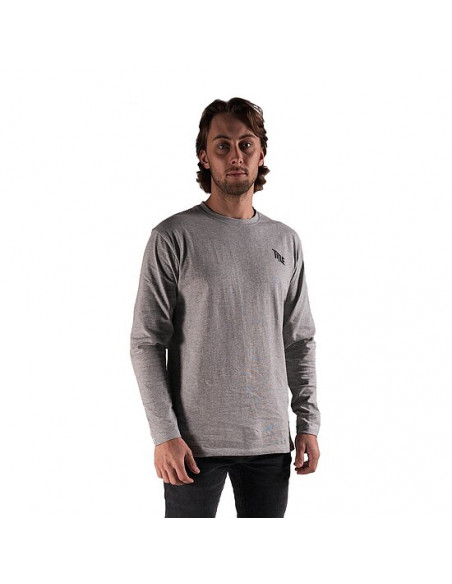 T-Shirt Title Manches Longues Gris Chiné