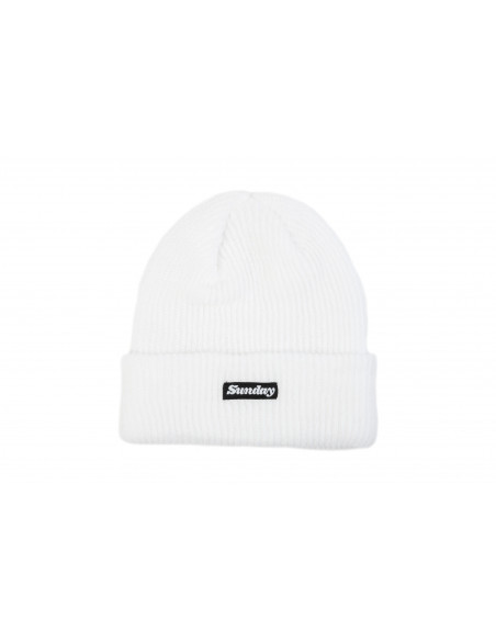 Sunday Classy Label Cluff Beanie White