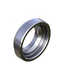 End Cap Knurled 20mm Left Thru - Onyx