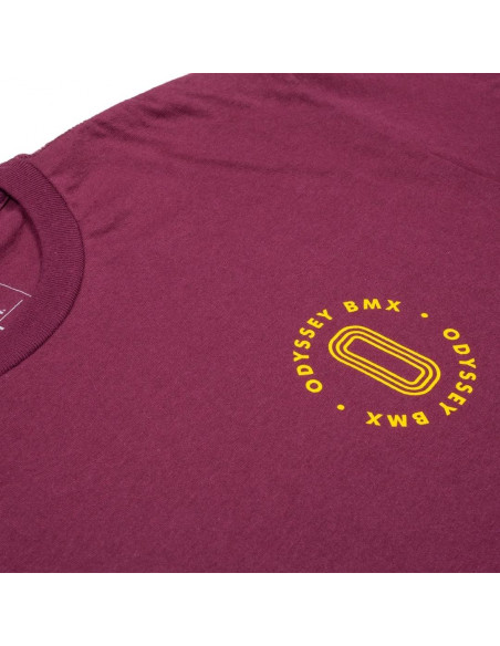 Odyssey Athens T-Shirt Burgundy / Mustard
