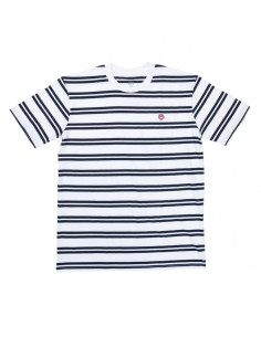 T-Shirt Odyssey Stitched Monogram White / Navy Stripes