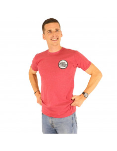 Pride Patch v2 Red Vintage Heather T-Shirt