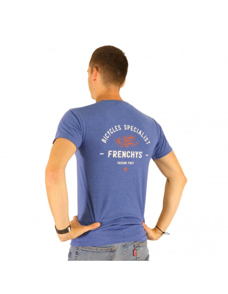 Frenchys Track Blue Retro Royal Heather T-Shirt