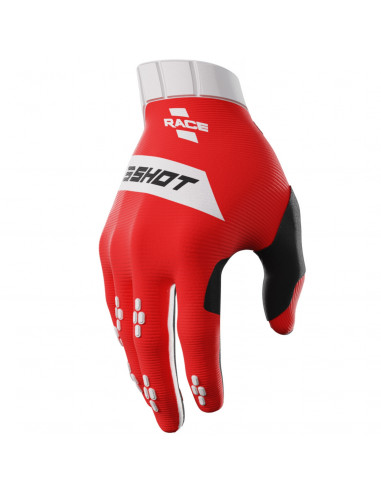 Shot Race Adult Red Gloves