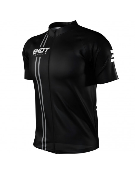 Maillot Manches Courtes Shot Unlimited Zip Noir
