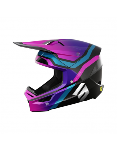 Casque Shot Race - Sky Purple Chrome
