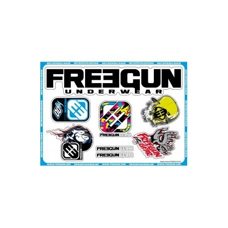 PACK STICKERS SHOT FREEGUN CAMO