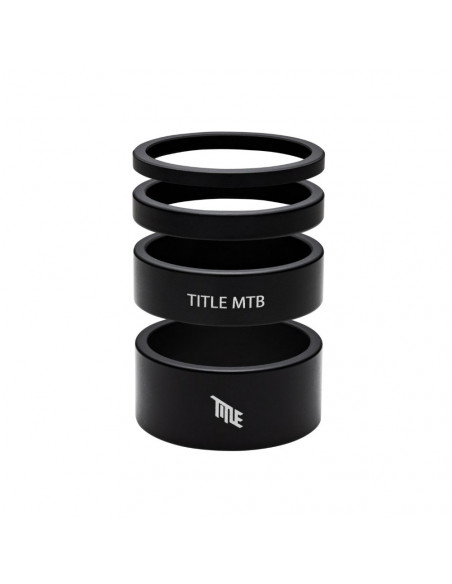 Entretoises De Direction Title Aluminium 1-1/8" - Noir