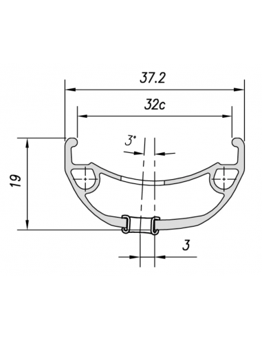 Jante Mach1 Trucky 32 Disque 29"