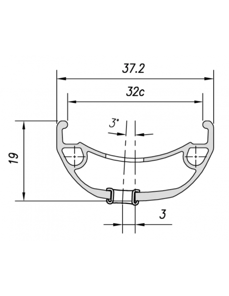 Jante Mach1 Trucky 32 Disque 29"