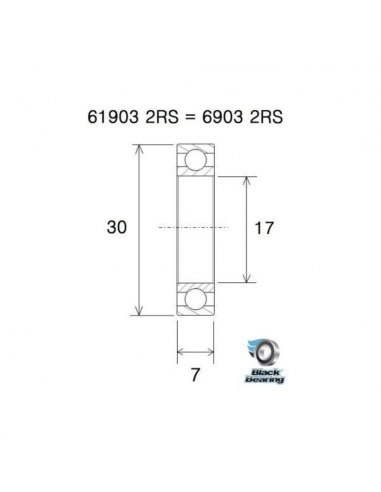 Roulement BlackBearing 6903-2RS