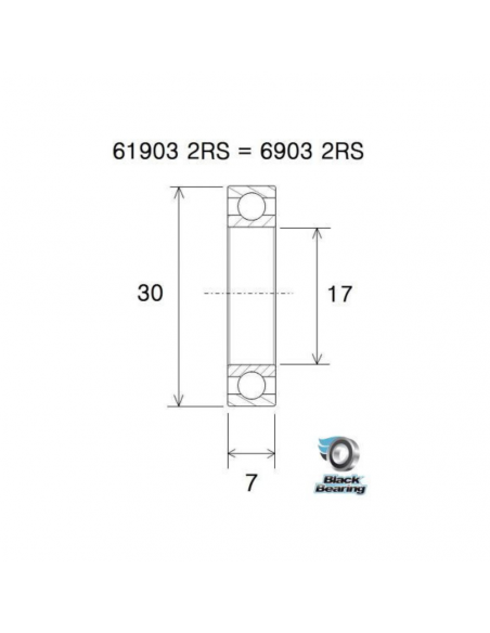 Roulement BlackBearing 6903-2RS
