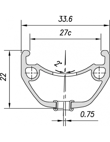 Jante Mach1 Kargo XL 26" (27-559) - 36H