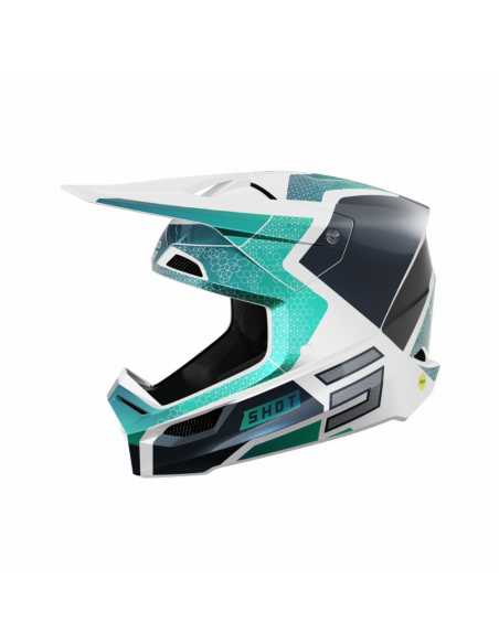 Casque Shot Race - Phaser Blue Turquoise Pearly