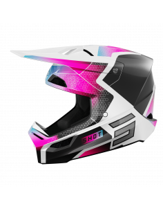 Shot Furious Kid Helmet - Phaser Black Blue Pink Pearly
