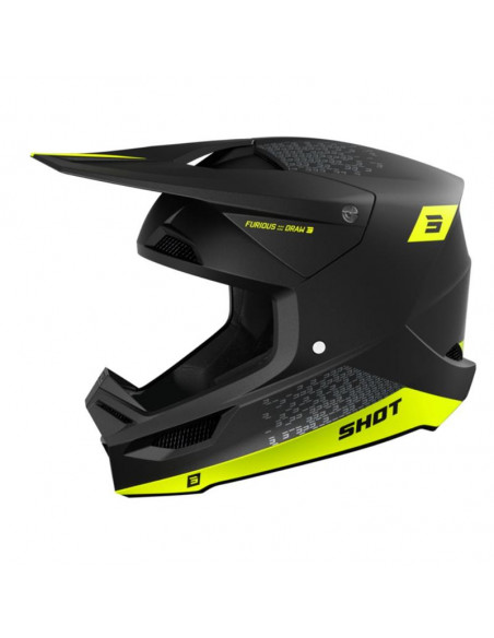 Casque Shot Furious - Draw Neon Yellow