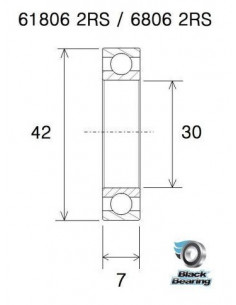 Roulement BlackBearing 6806-2RS 2