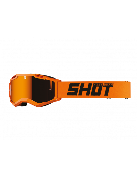 Masque Shot Assault 2.0 - Solid Irridium Neon Orange Glossy