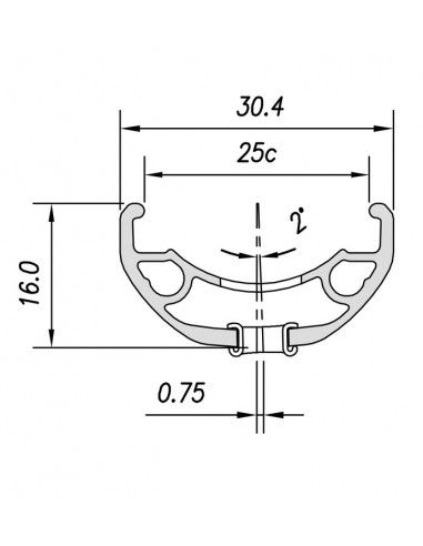 Jante 20" (25-406) Mach1 Klixx Disque - 36H