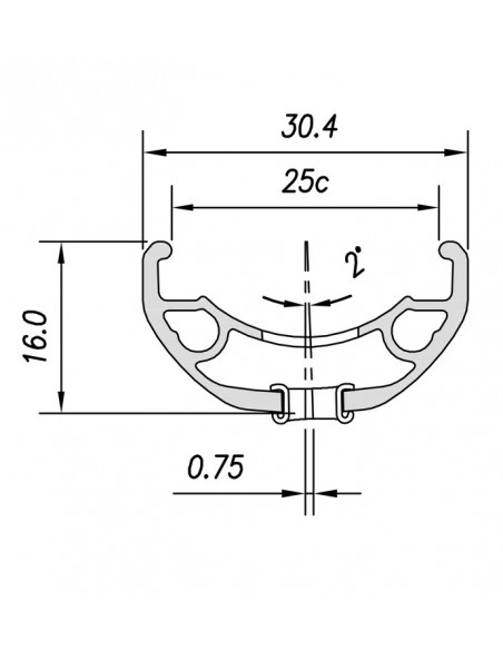 20" Rim (25-406) Mach1 Klixx Disque - 36H