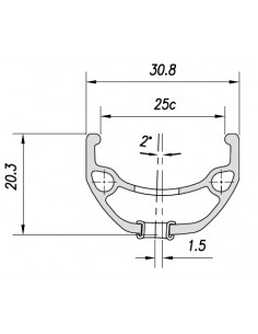 20" Rim (25-406) Mach1 Kargo Disque - 36H 2