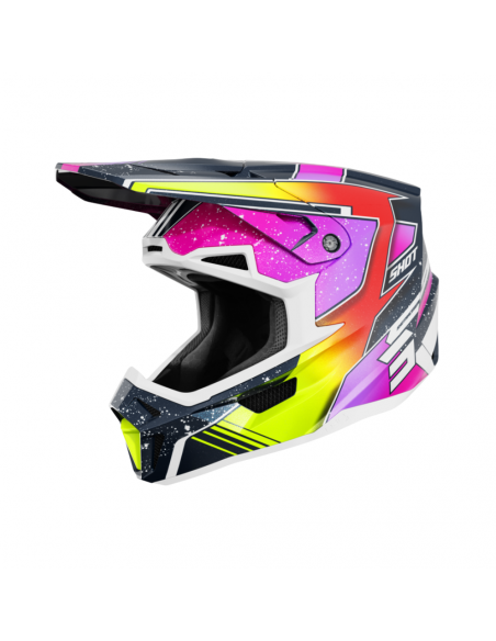 Casque Shot Lite - Racing Blue Neon Yellow Pearly