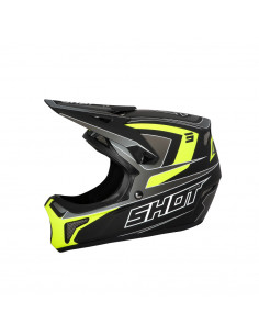 Casque Shot Rogue Enfant - Level - Black Neon Yellow Matt
