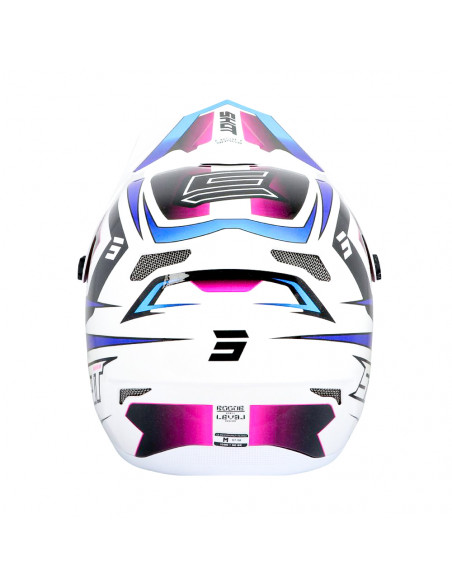 Shot Rogue Kid Helmet - Level - White Blue Pearly