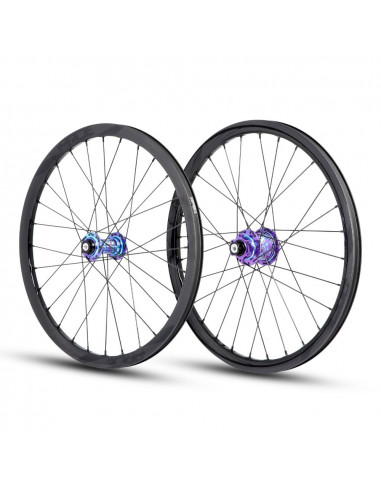 Roues 20" (451) Pride Wave Gloss Black / Pride Matrix 10/10mm - Splash Blu/Pur