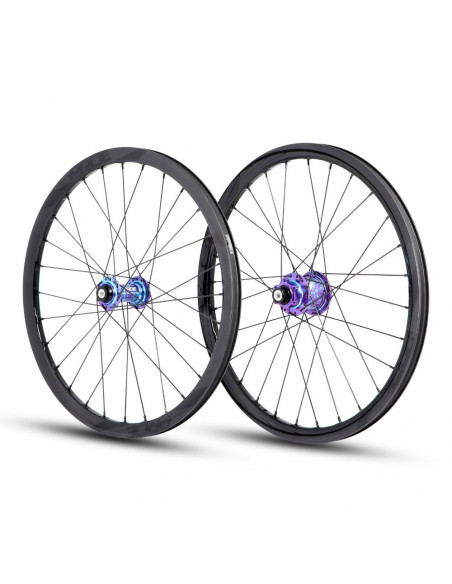 Roues 20" (451) Pride Wave Gloss Black / Pride Matrix 10/10mm - Splash Blu/Pur