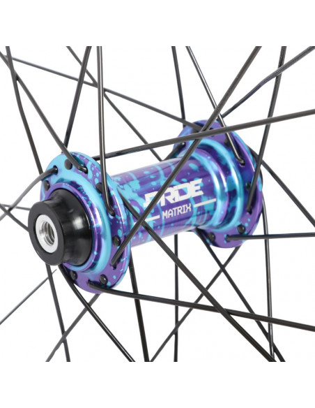 Roues 20" (451) Pride Wave Gloss Black / Pride Matrix 10/10mm - Splash Blu/Pur